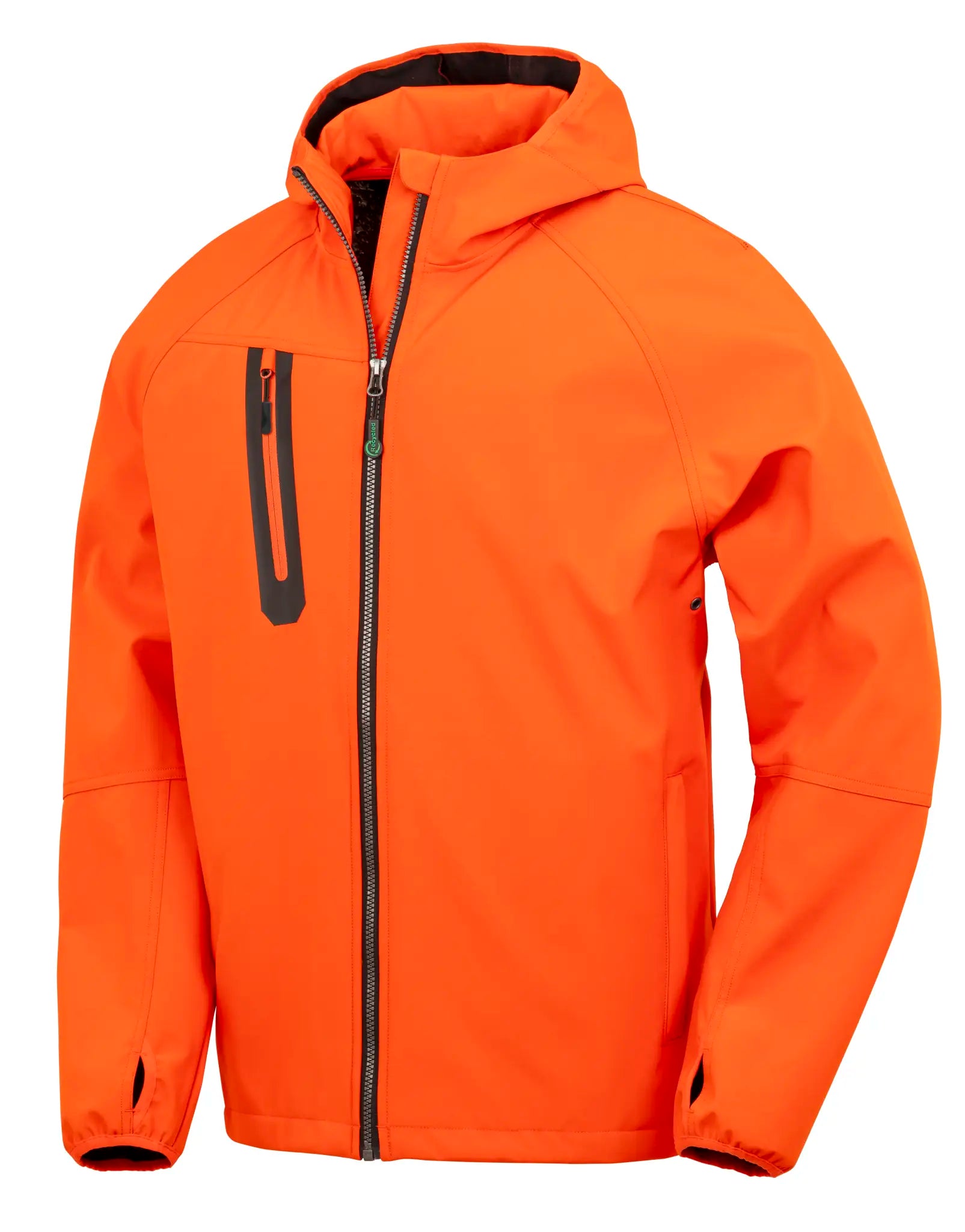 all-groups Men's 3 Layer Recycled Hooded Casual Softshell Jacket
