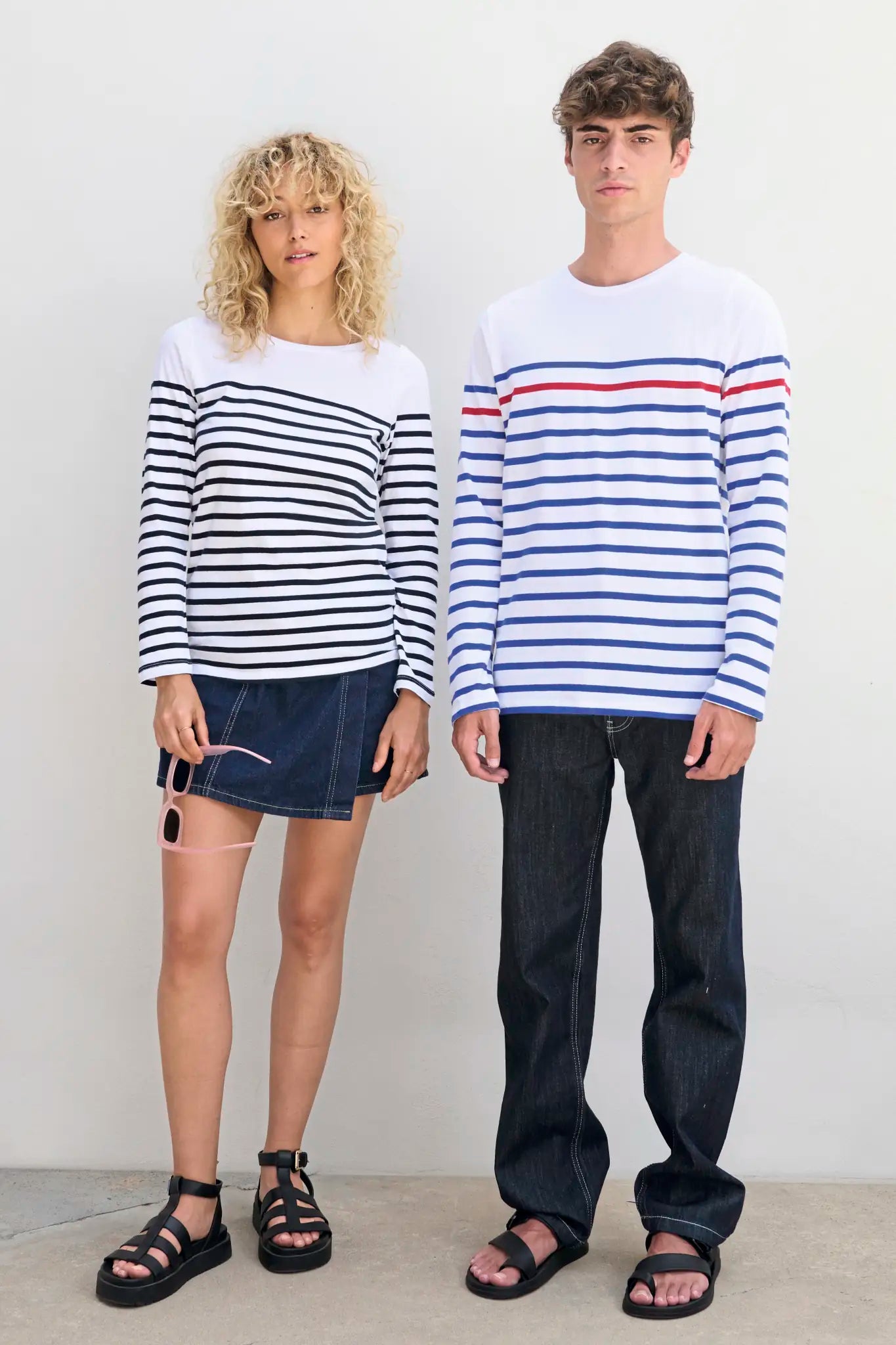 all-groups Men's Long Sleeve Striped T-Shirt Matelot