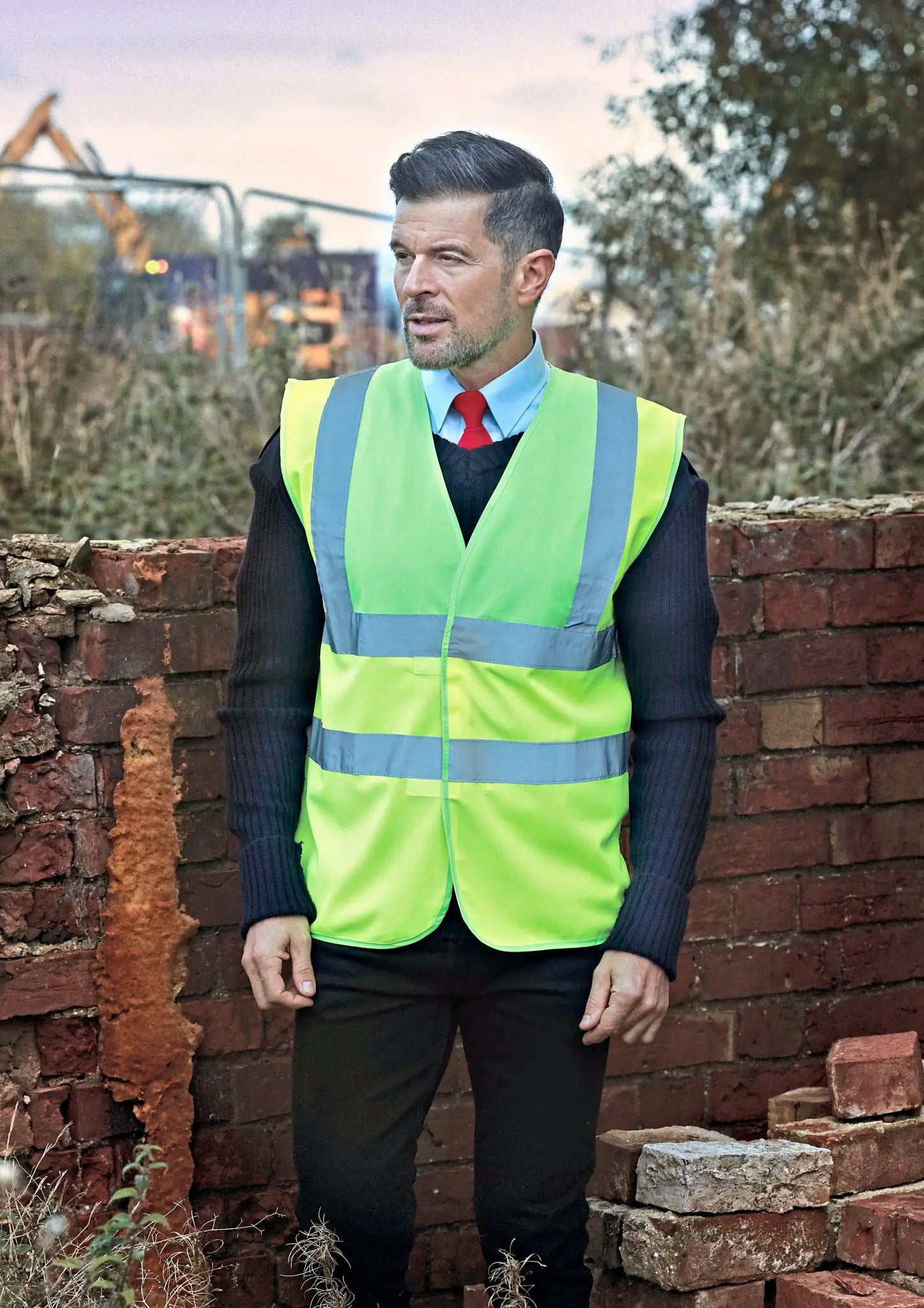 all-groups Unisex Hi Vis 2 Bands Braces Waistcoat